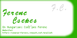 ferenc csepes business card